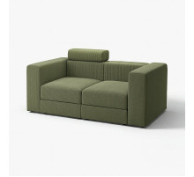 Sofa modułowa, 2-osobowa, z zagłówkiem/Samsala ciemny żółto-zielony JÄTTEBO 495.104.01