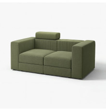 Sofa modułowa, 2-osobowa, z zagłówkiem/Samsala ciemny żółto-zielony JÄTTEBO 495.104.01