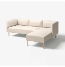 3-osob sofa modułowa z szezlongiem, Vissle/beżowy drewno LILLEHEM 495.682.94