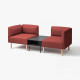 2-os sofa moduł ze stolik bocznym, Gunnared/brązowoczerwony drewno LILLEHEM 495.697.45