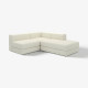 Modułowa sofa naroż 2,5 os z szezl, prawy/Axvall kremowy JÄTTEBO 496.082.14