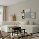 Modułowa sofa naroż 2,5 os z szezl, prawy/Axvall kremowy JÄTTEBO 496.082.14