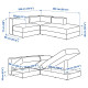 Modułowa sofa naroż 2,5 os z szezl, prawy/Axvall kremowy JÄTTEBO 496.082.14