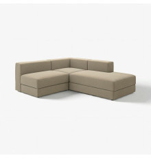 Modułowa sofa naroż 2,5 os z szezl, prawy/Johanneshov brązowobeżowy JÄTTEBO 496.082.33