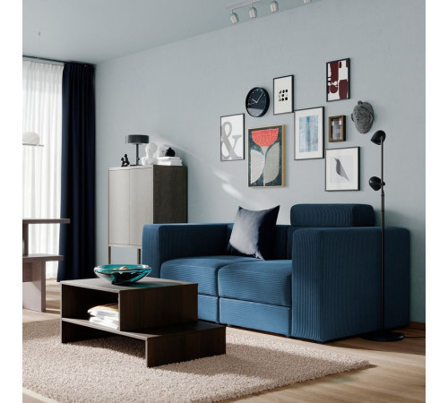 Sofa modułowa, 2-osobowa, z zagłówkiem/Samsala granatowy JÄTTEBO 496.082.90