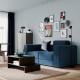 Sofa modułowa, 2-osobowa, z zagłówkiem/Samsala granatowy JÄTTEBO 496.082.90