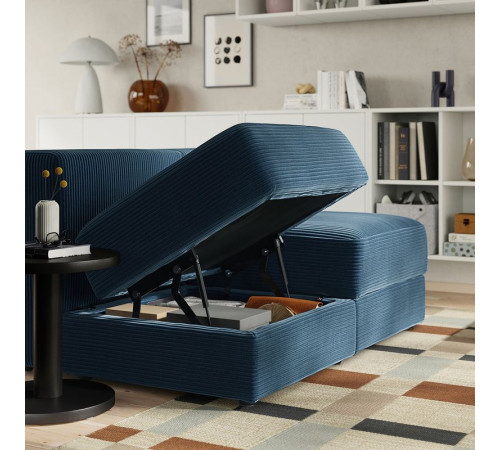 Sofa modułowa, 2-osobowa, z zagłówkiem/Samsala granatowy JÄTTEBO 496.082.90