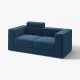 Sofa modułowa, 2-osobowa, z zagłówkiem/Samsala granatowy JÄTTEBO 496.082.90
