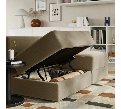 Sofa modułowa, 3-osobowa, Johanneshov brązowobeżowy JÄTTEBO 496.083.32