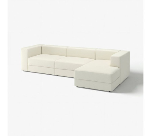 4-osob sofa modułowa z szezlongiem, prawy/Axvall kremowy JÄTTEBO 496.083.51