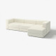 4-osob sofa modułowa z szezlongiem, prawy/Axvall kremowy JÄTTEBO 496.083.51