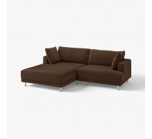 Sofa modułowa, 3-osobowa, z szezlongiem, lewy/Samsala ciemnobrązowy UPPÅKRA 496.130.17