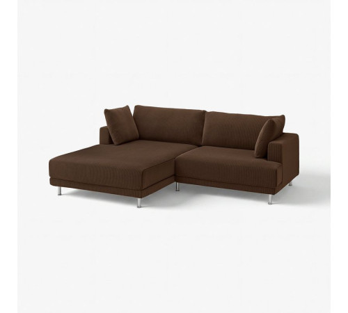 Sofa modułowa, 3-osobowa, z szezlongiem, lewy/Samsala ciemnobrązowy UPPÅKRA 496.130.17