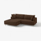 Sofa modułowa, 3-osobowa, z szezlongiem, lewy/Samsala ciemnobrązowy UPPÅKRA 496.130.17