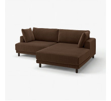 Sofa modułowa, 3-osobowa, z szezlongiem, prawy/Samsala ciemnobrązowy UPPÅKRA 496.140.69