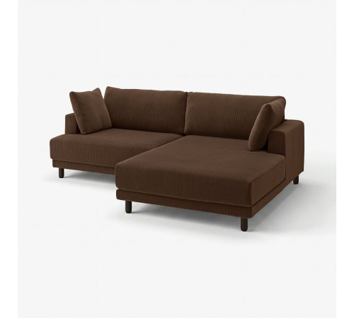 Модульный диван, 3-местный, с шезлонгом, правый/Samsala темно-коричневый UPPÅKRA 496.140.69