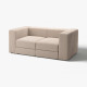 Sofa modułowa, 2-osobowa, Samsala szarobeżowy JÄTTEBO 594.714.04