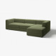 4-osob sofa modułowa z szezlongiem, prawy/Samsala ciemny żółto-zielony JÄTTEBO 594.851.99
