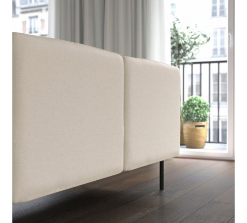 5-os sofa moduł ze stolikiem boczn, Vissle/beżowy metal LILLEHEM 595.534.66
