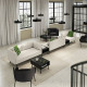 5-os sofa moduł ze stolikiem boczn, Vissle/beżowy metal LILLEHEM 595.534.66