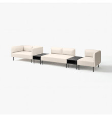 5-os sofa moduł ze stolikiem boczn, Vissle/beżowy metal LILLEHEM 595.534.66
