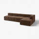 4,5-os sofa modułowa z szezlongiem, prawy/Samsala ciemnobrązowy JÄTTEBO 596.077.04