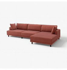 4,5 osobowa sofa modułowa, z szezlongiem, prawy/Samsala brązowoczerwony UPPÅKRA 596.141.39
