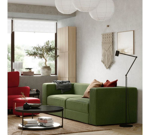 Sofa modułowa, 3-osobowa, Samsala ciemny żółto-zielony JÄTTEBO 694.851.27