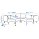 Sofa modułowa narożna, 4-osobowa, Gunnared ciemnoszary/drewno LILLEHEM 695.361.41