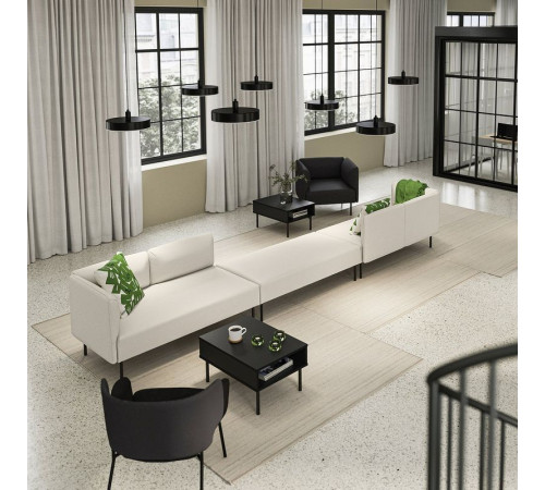 6-osobowa sofa modułowa, Vissle/beżowy metal LILLEHEM 695.362.16