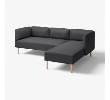 3-osob sofa modułowa z szezlongiem, Gunnared/ciemnoszary drewno LILLEHEM 695.682.93