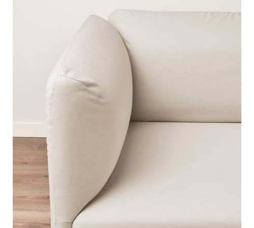 4-os sofa moduł ze stolik bocznym, Vissle beżowy/drewno LILLEHEM 695.697.54