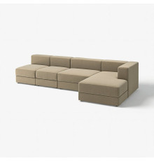 4,5-os sofa modułowa z szezlongiem, prawy/Johanneshov brązowobeżowy JÄTTEBO 696.077.13