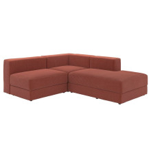 Modułowa sofa naroż 2,5 os z szezl, prawy/Samsala brązowoczerwony JÄTTEBO 696.082.13