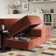 Sofa modułowa, 2-osobowa, Samsala brązowoczerwony JÄTTEBO 696.082.65