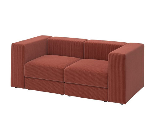 Sofa modułowa, 2-osobowa, Samsala brązowoczerwony JÄTTEBO 696.082.65