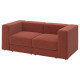 Sofa modułowa, 2-osobowa, Samsala brązowoczerwony JÄTTEBO 696.082.65