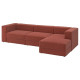4-osob sofa modułowa z szezlongiem, prawy/Samsala brązowoczerwony JÄTTEBO 696.083.50