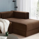 Sofa w kształcie lit U, 7-osobowa, z szezlongiem, prawy z zagłówkiem/Samsala ciemnobrązowy JÄTTEBO 696.084.06