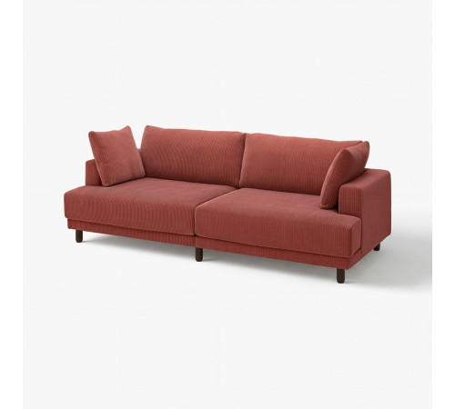 Sofa modułowa, 3-osobowa, Samsala brązowoczerwony UPPÅKRA 696.140.49