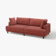 Sofa modułowa, 3-osobowa, Samsala brązowoczerwony UPPÅKRA 696.140.49