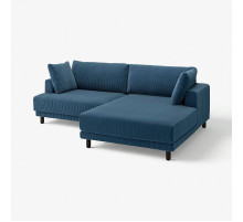 Sofa modułowa, 3-osobowa, z szezlongiem, prawy/Samsala granatowy UPPÅKRA 696.140.68