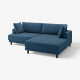 Sofa modułowa, 3-osobowa, z szezlongiem, prawy/Samsala granatowy UPPÅKRA 696.140.68