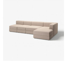 4,5-os sofa modułowa z szezlongiem, prawy/Samsala szarobeżowy JÄTTEBO 794.694.81