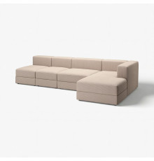 4,5-os sofa modułowa z szezlongiem, prawy/Samsala szarobeżowy JÄTTEBO 794.694.81