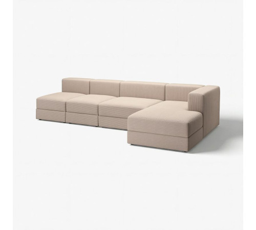 4,5-os sofa modułowa z szezlongiem, prawy/Samsala szarobeżowy JÄTTEBO 794.694.81