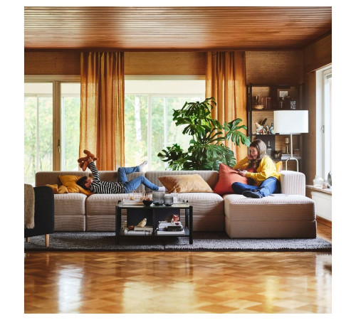 4,5-os sofa modułowa z szezlongiem, prawy/Samsala szarobeżowy JÄTTEBO 794.694.81