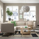 Sofa modułowa narożna, 4-osobowa, Vissle beżowy/metal LILLEHEM 795.361.69