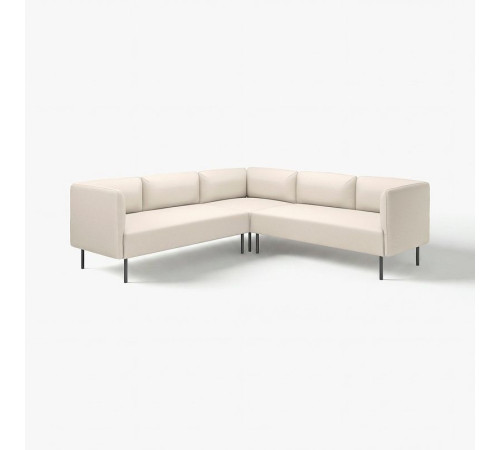 Sofa modułowa narożna, 4-osobowa, Vissle beżowy/metal LILLEHEM 795.361.69