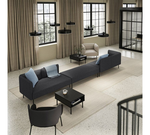 6-osobowa sofa modułowa, Gunnared/ciemnoszary metal LILLEHEM 795.362.06